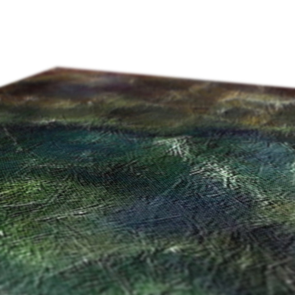 Green brown textured leather wallet chain with Porto Venere pattern