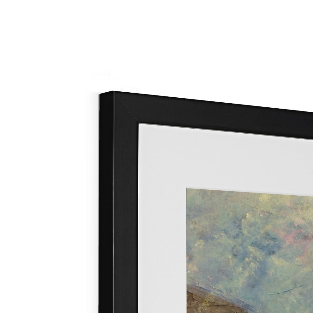 Black matte frame with Diving With Sharks abstract art print