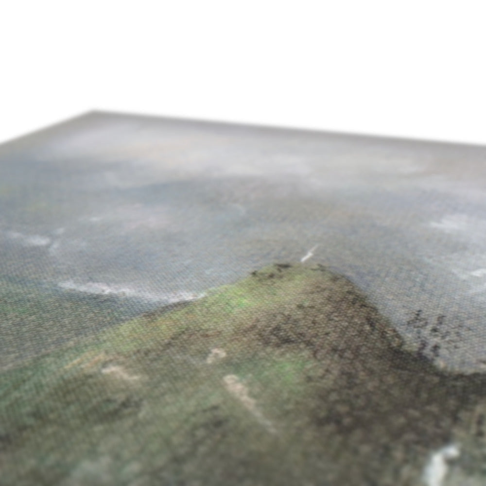 Green white marble textured coaster Dumbarton Rock Canvas