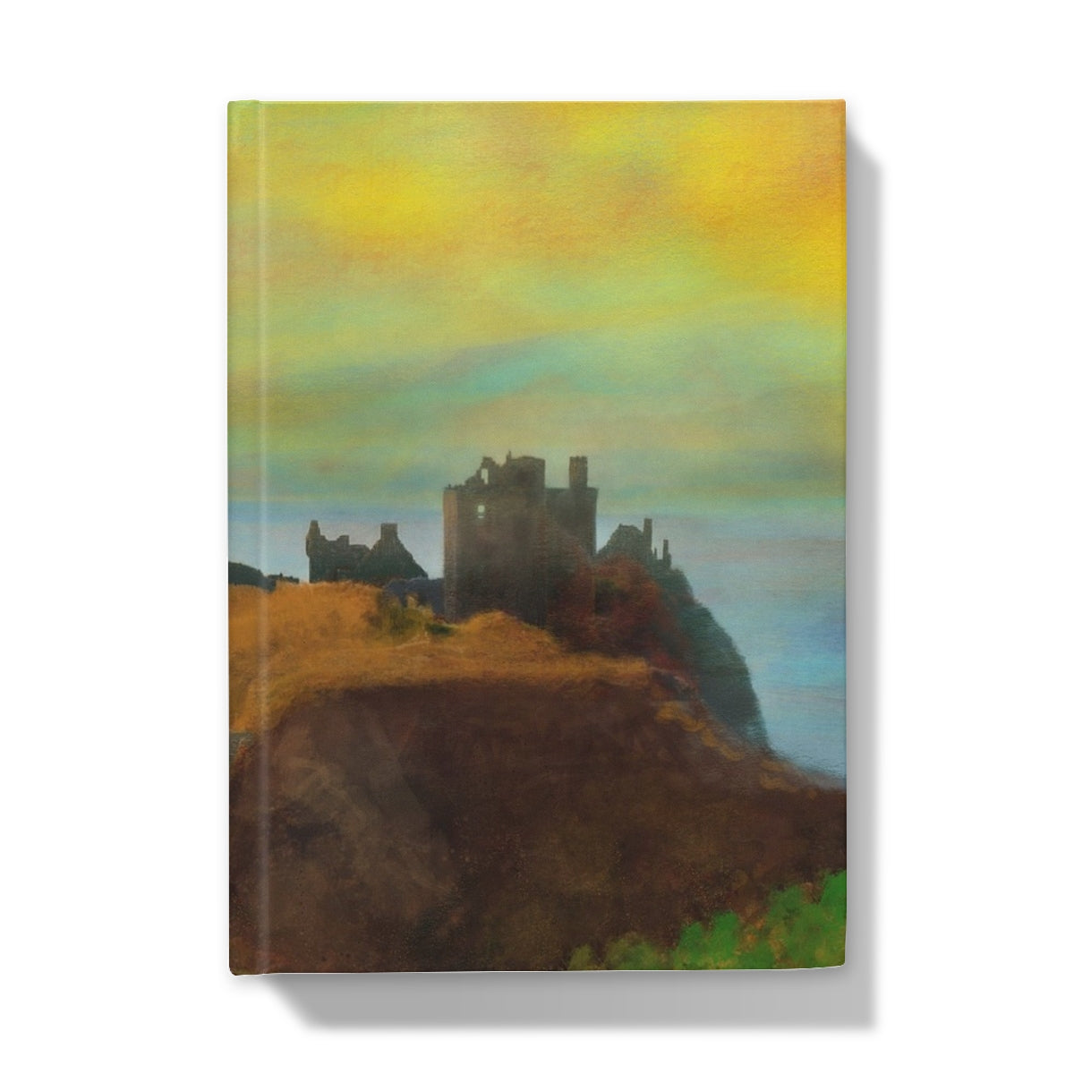 Dunnottar Castle Art Gifts Hardback Journal-Journals & Notebooks-Historic & Iconic Scotland Art Gallery-A4-Plain-Paintings, Prints, Homeware, Art Gifts From Scotland By Scottish Artist Kevin Hunter