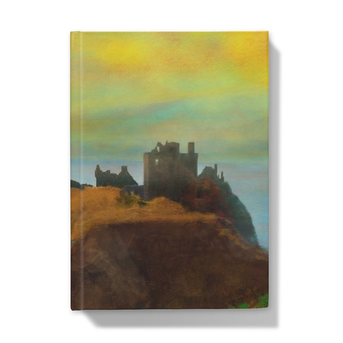 Dunnottar Castle Art Gifts Hardback Journal-Journals & Notebooks-Historic & Iconic Scotland Art Gallery-5"x7"-Plain-Paintings, Prints, Homeware, Art Gifts From Scotland By Scottish Artist Kevin Hunter