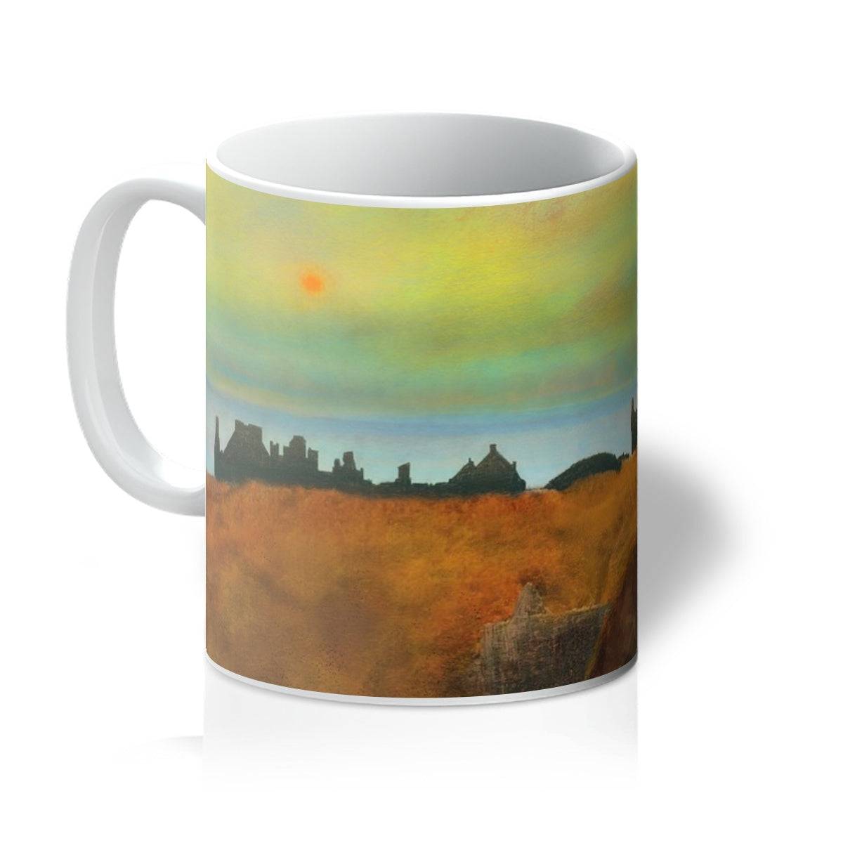Dunnottar Castle Art Gifts Mug-Mugs-Historic & Iconic Scotland Art Gallery-11oz-White-Paintings, Prints, Homeware, Art Gifts From Scotland By Scottish Artist Kevin Hunter