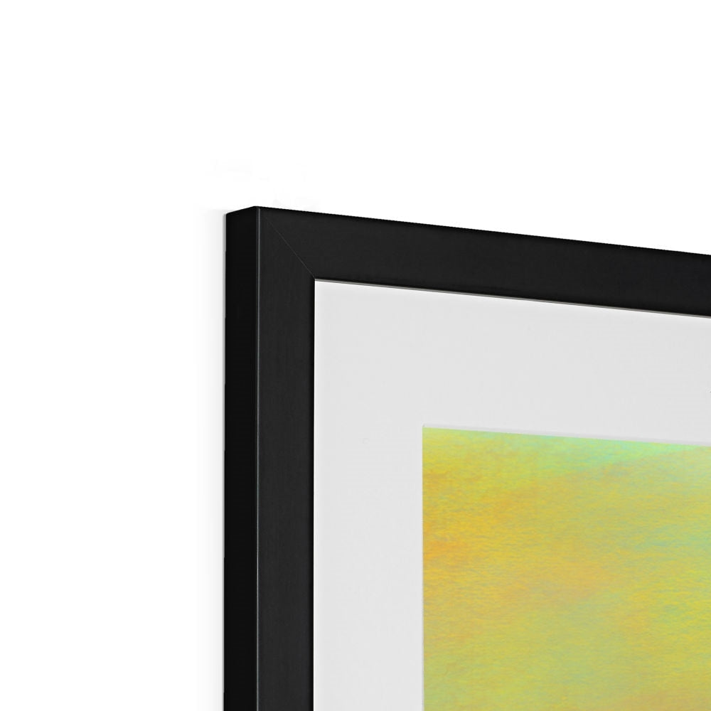 Black matte frame with Dunnottar Castle Dusk gradient abstract print