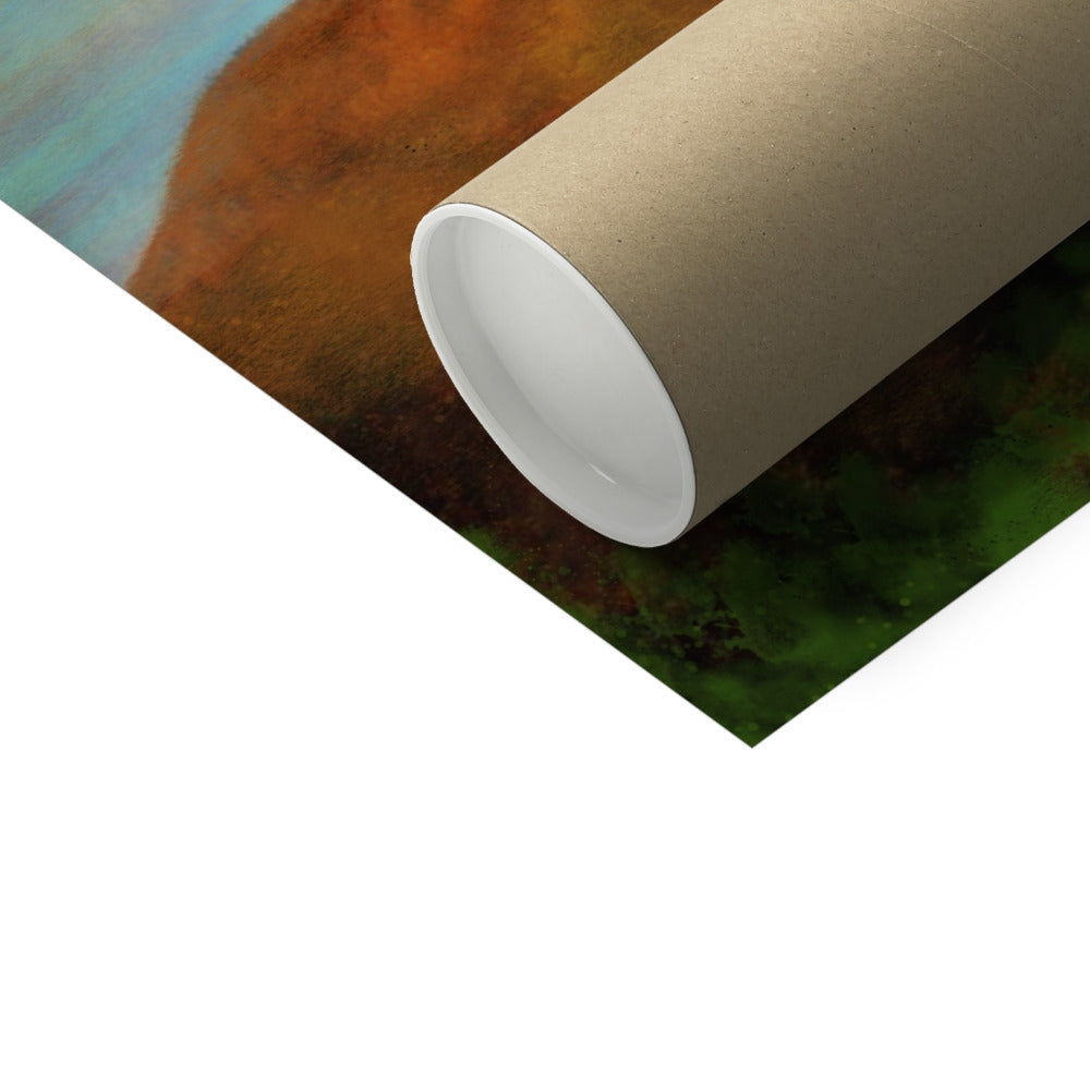 Brown Cardboard Tube with White Interior for Dunnottar Castle Dusk Print