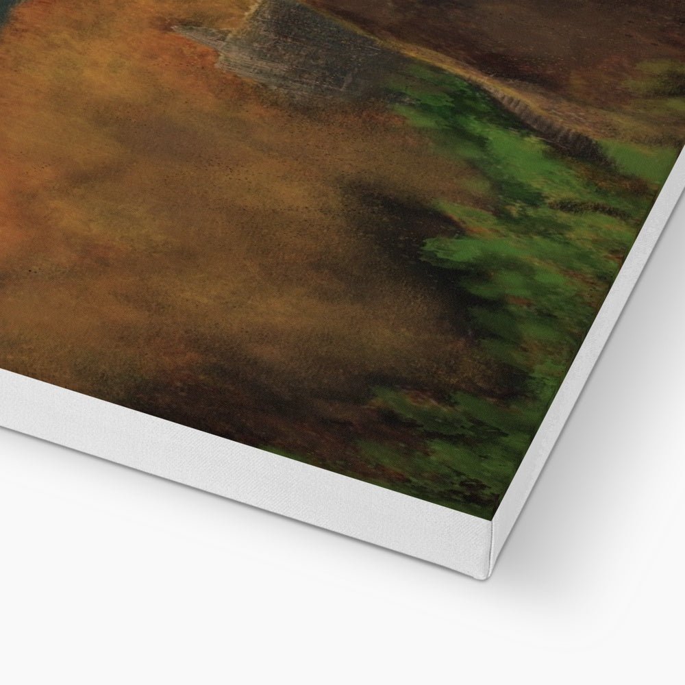 Dunnottar Castle Dusk Dusk Painting | Canvas From Scotland-Contemporary Stretched Canvas Prints-Historic & Iconic Scotland Art Gallery-Paintings, Prints, Homeware, Art Gifts From Scotland By Scottish Artist Kevin Hunter