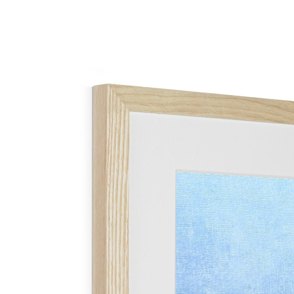 40x28 inch white framed Dunnottar Castle mist landscape print