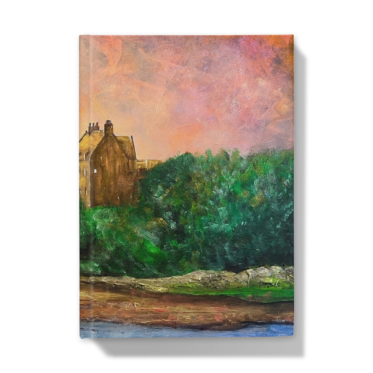 Duntrune Castle Art Gifts Hardback Journal-Journals & Notebooks-Historic & Iconic Scotland Art Gallery-A5-Lined-Paintings, Prints, Homeware, Art Gifts From Scotland By Scottish Artist Kevin Hunter