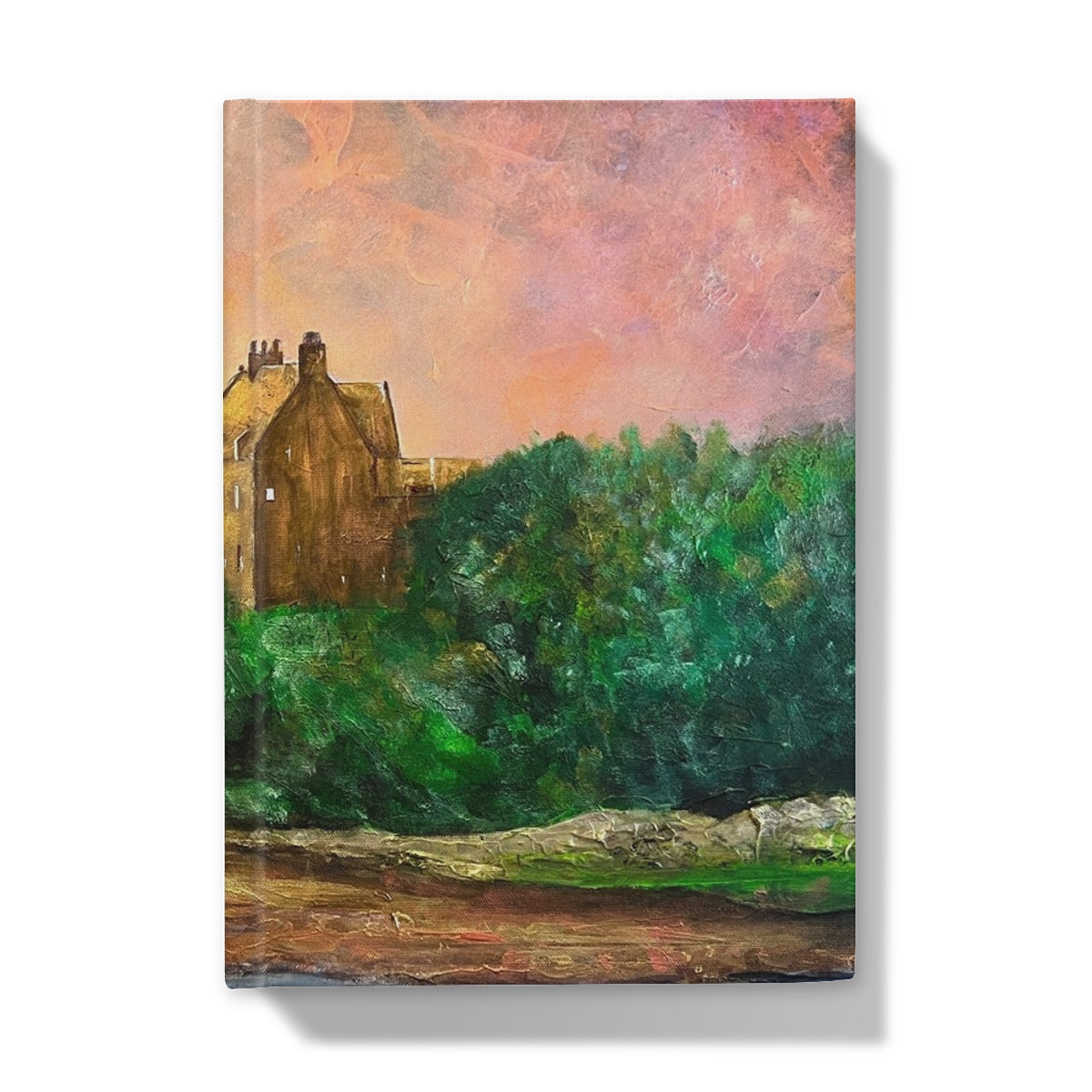 Duntrune Castle Art Gifts Hardback Journal-Journals & Notebooks-Historic & Iconic Scotland Art Gallery-5"x7"-Lined-Paintings, Prints, Homeware, Art Gifts From Scotland By Scottish Artist Kevin Hunter