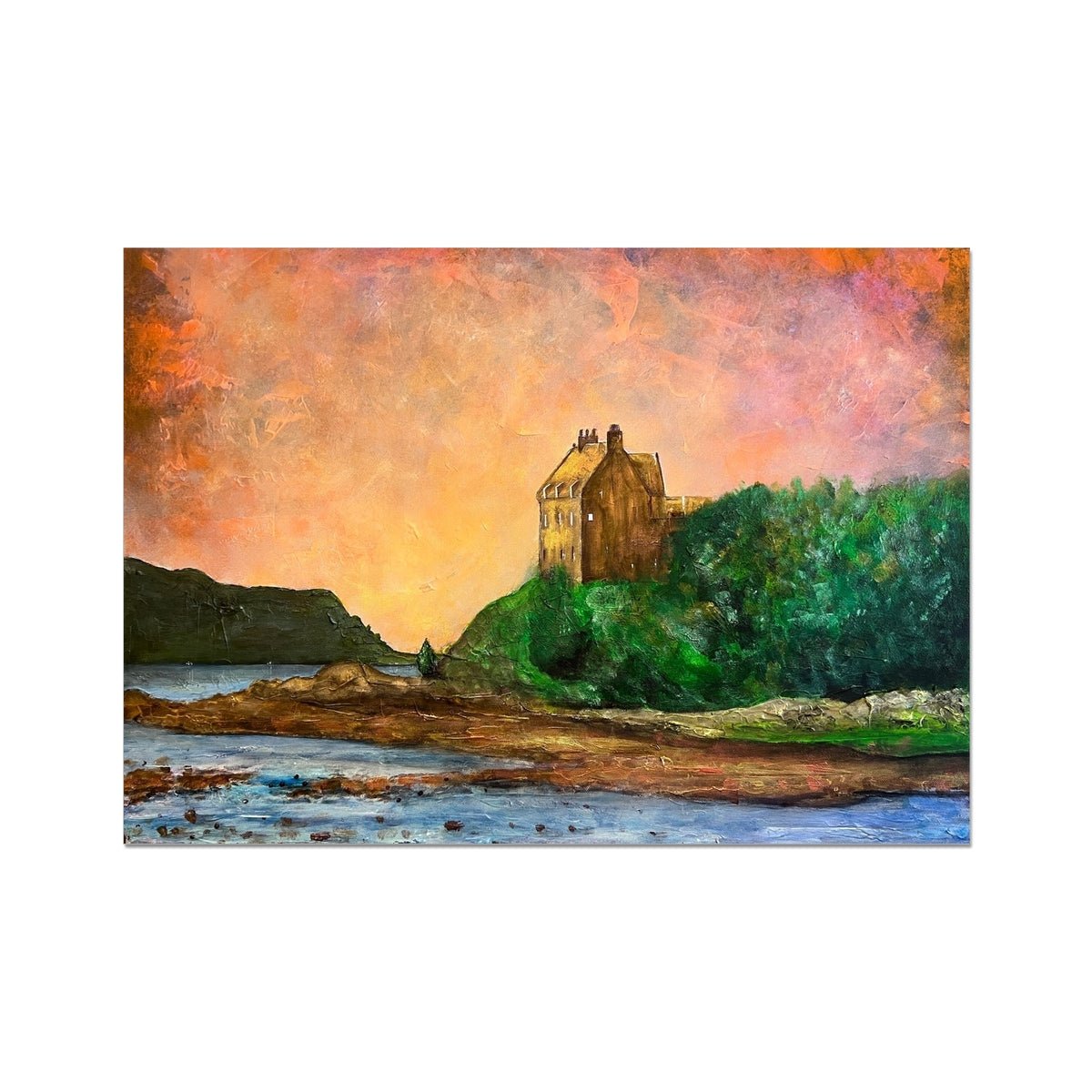 Duntrune Castle Painting | Fine Art Prints From Scotland-Unframed Prints-Scottish Castles Art Gallery-A2 Landscape-Paintings, Prints, Homeware, Art Gifts From Scotland By Scottish Artist Kevin Hunter