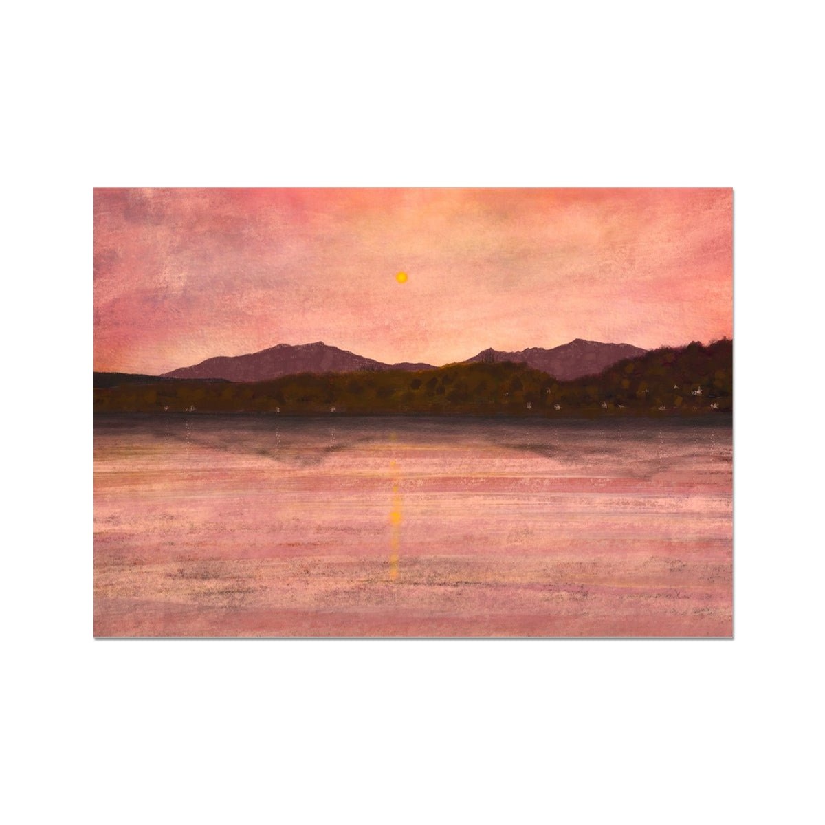 Dusk Over Arran & Bute Painting Scotland | Signed Scottish Fine Art Prints