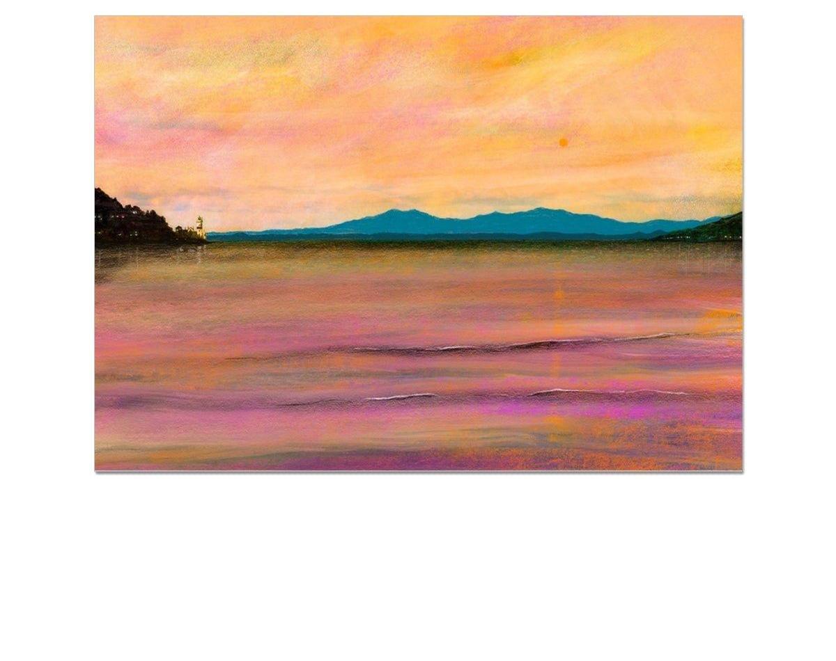 Dusk Over Arran & The Cloch Lighthouse Art Prints from my Arran Art Gallery Collection