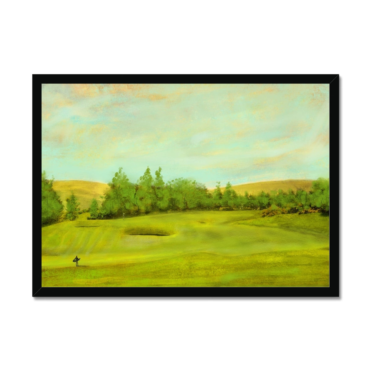 Gleneagles King's Golf Course, The 1st Painting | Framed Print