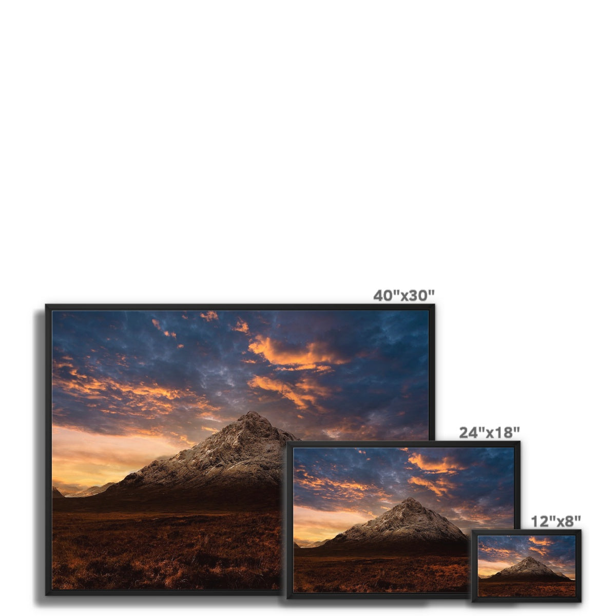 Buachaille Etive Mor Dusk Glencoe Scottish Landscape Photography | Framed Canvas