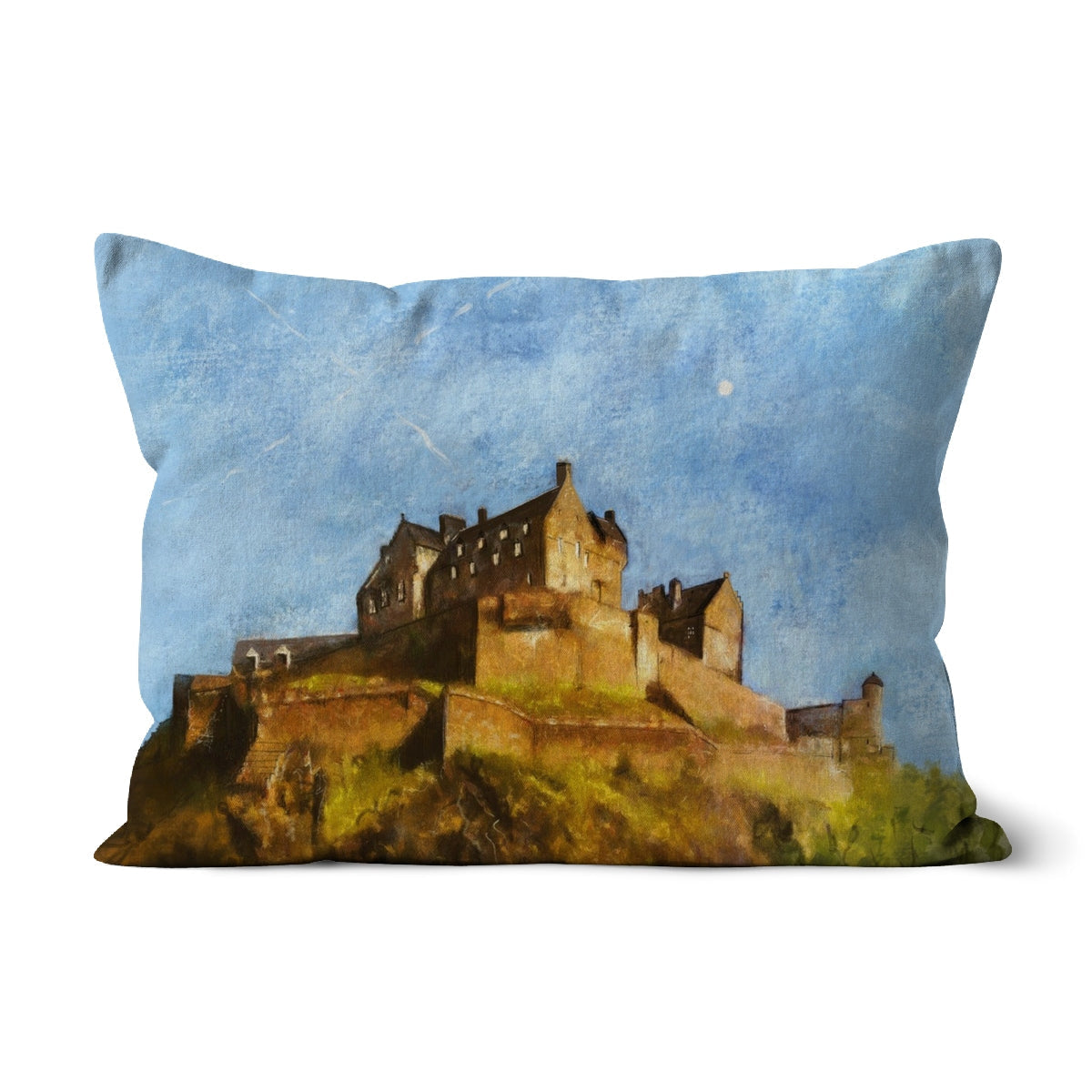 Edinburgh Castle watercolor throw pillow cushion