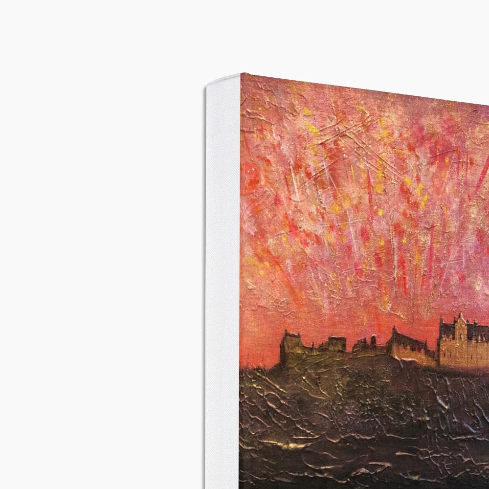 Edinburgh Castle Fireworks Art Eco Canvas-Edinburgh & Glasgow Art Gallery