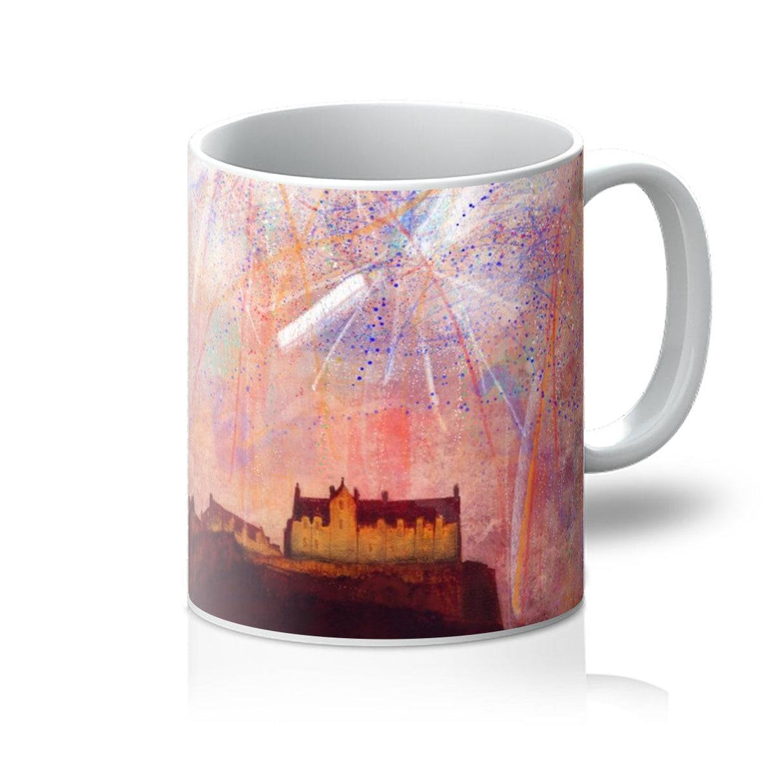 Edinburgh Castle Fireworks Art Gifts Mug