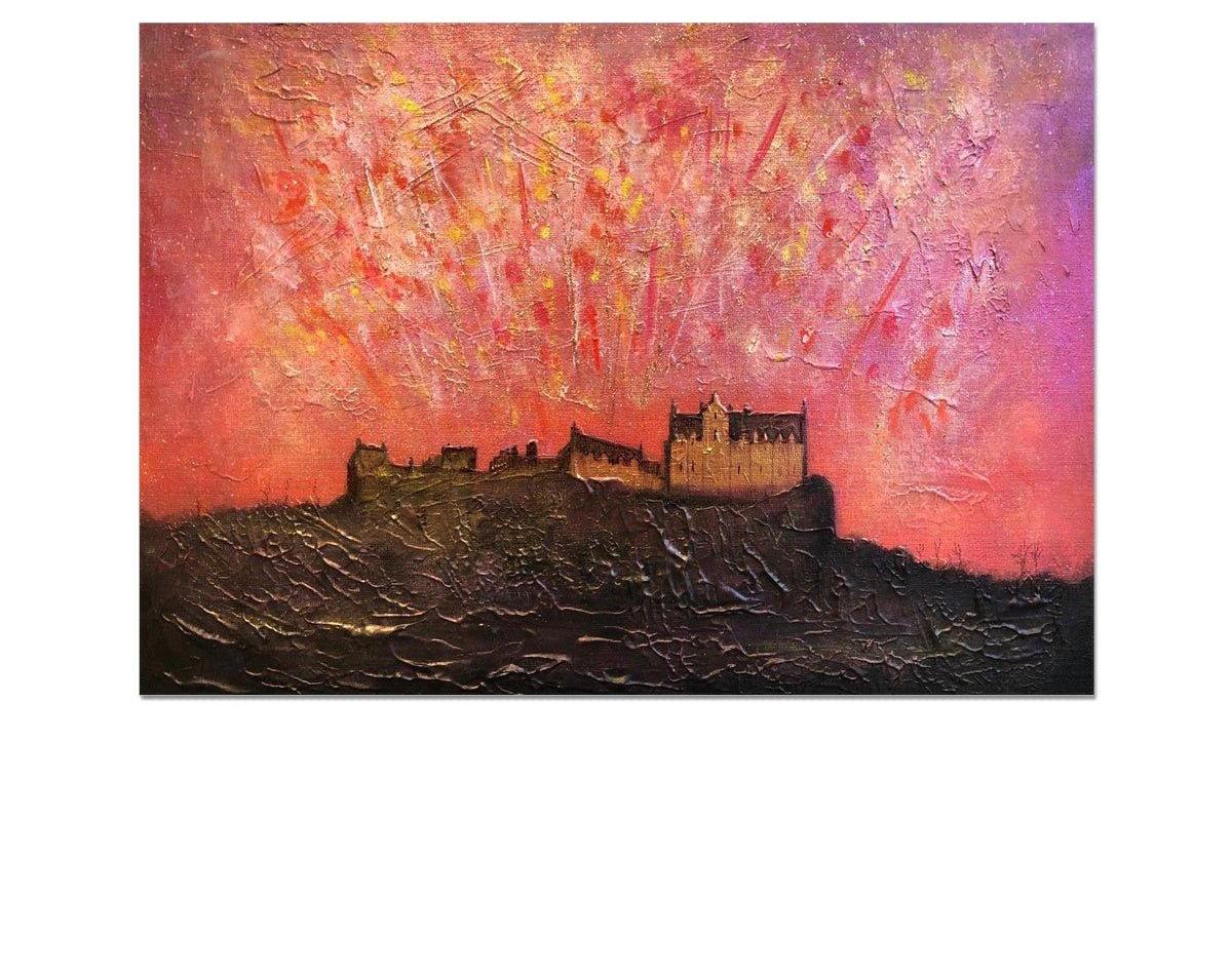 Edinburgh Castle Fireworks-art-painting-scotland