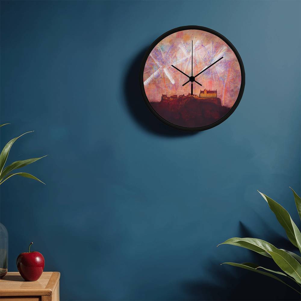 Edinburgh Castle Fireworks | Wall Art Clock | Scotland