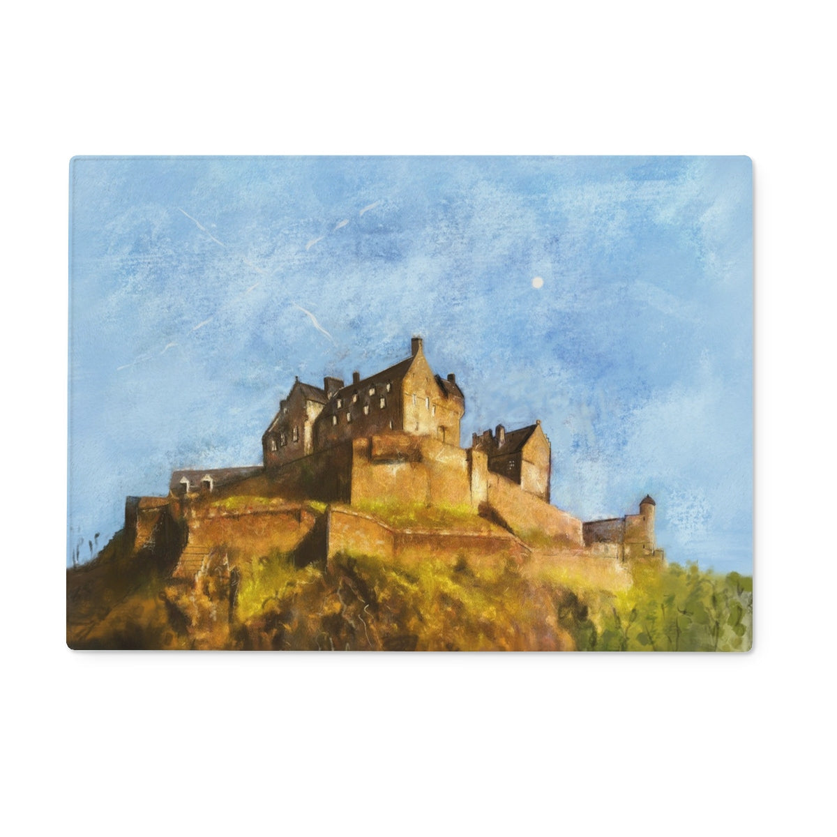 Edinburgh Castle glass chopping board