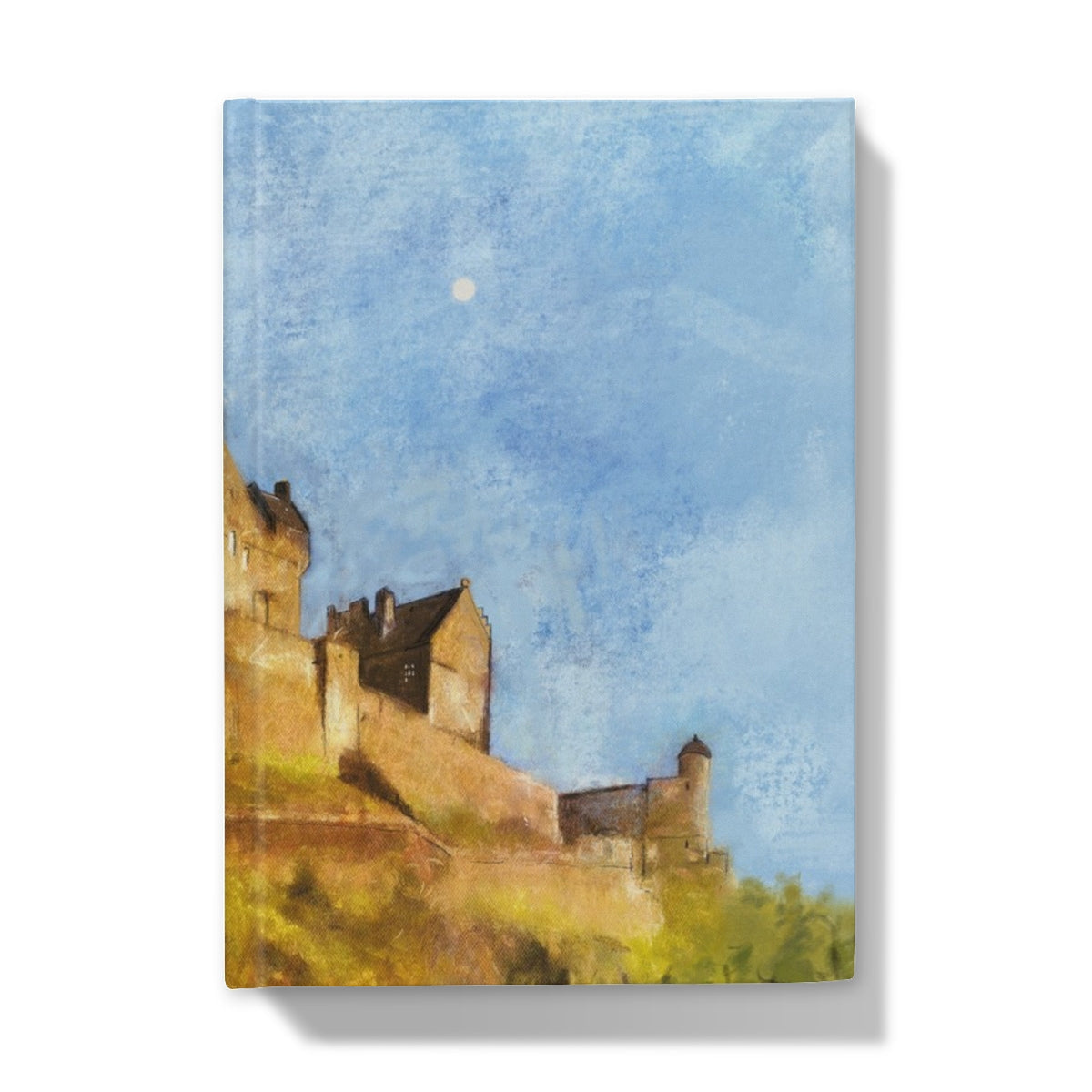 Watercolor Edinburgh Castle canvas print on hardback journal