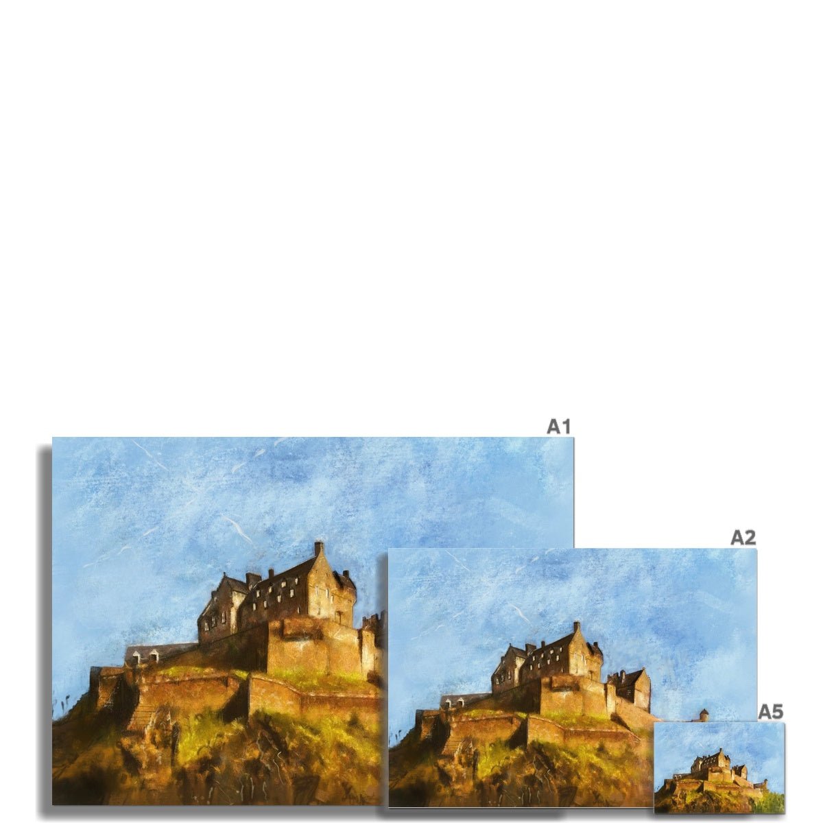 Edinburgh Castle Painting | Fine Art Prints From Scotland-Unframed Prints-Edinburgh & Glasgow Art Gallery-Paintings, Prints, Homeware, Art Gifts From Scotland By Scottish Artist Kevin Hunter