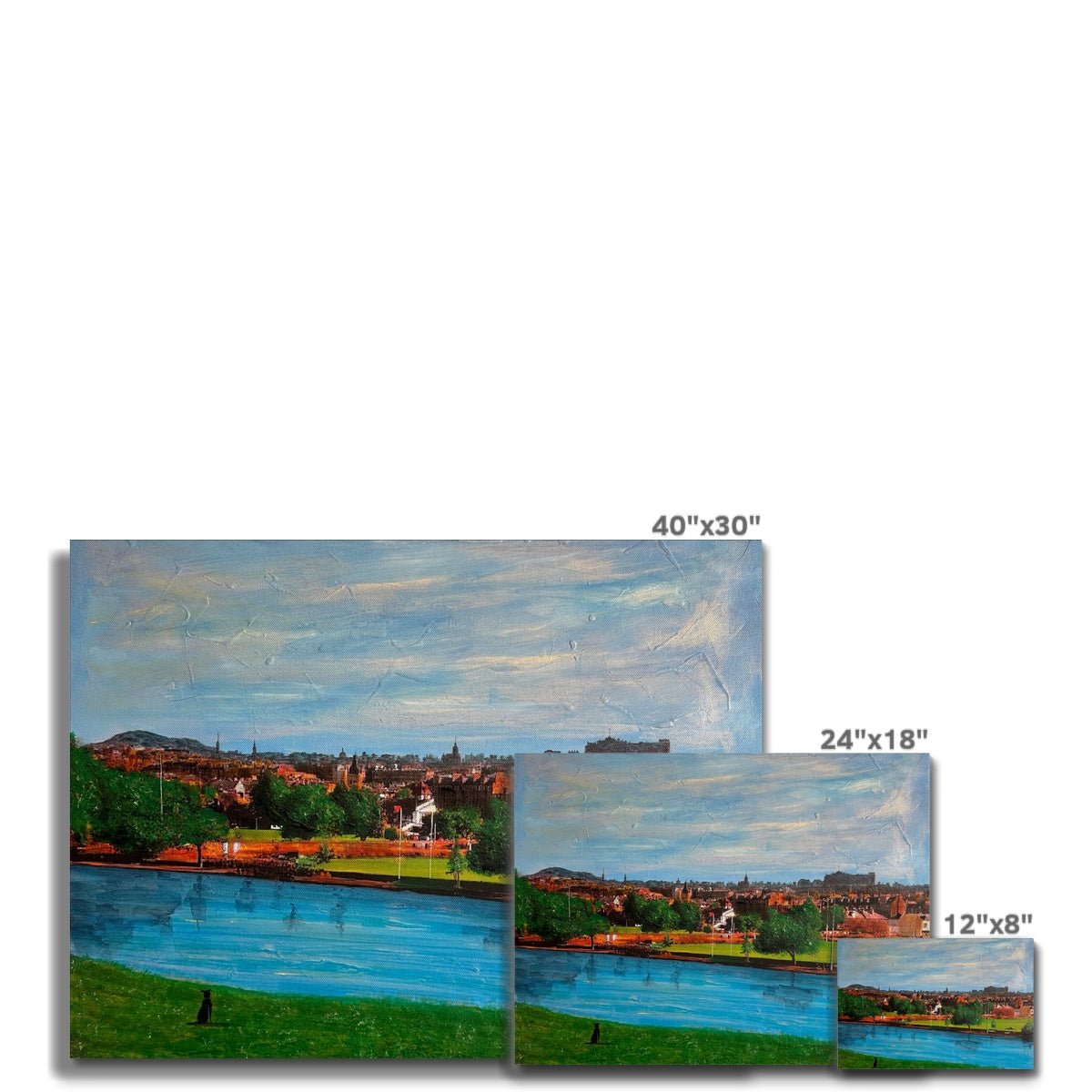 Edinburgh Painting | Canvas From Scotland-Contemporary Stretched Canvas Prints-Edinburgh & Glasgow Art Gallery-Paintings, Prints, Homeware, Art Gifts From Scotland By Scottish Artist Kevin Hunter