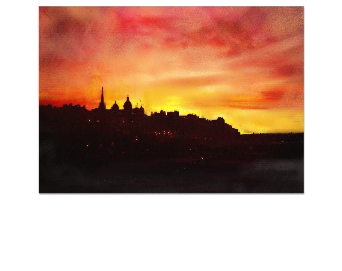 Edinburgh Sunset Art Prints