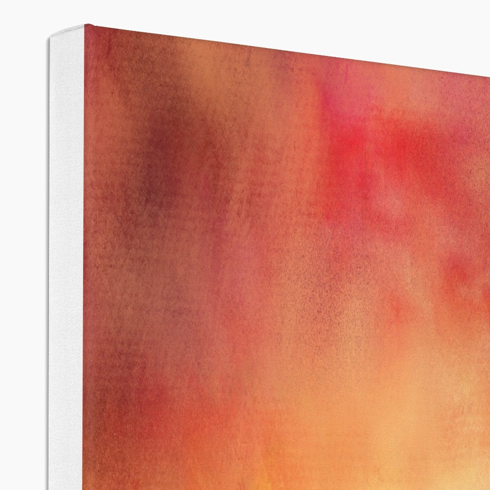Edinburgh Sunset Canvas featuring abstract warm-colored artwork for elegant wall decor