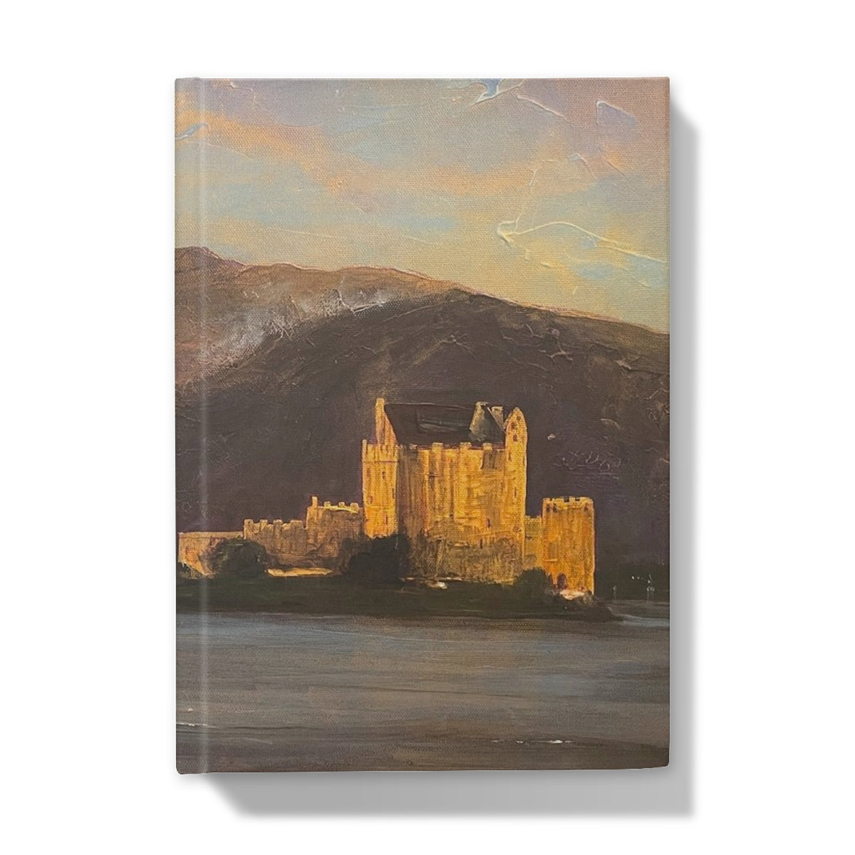 Eilean Donan Castle Art Gifts Hardback Journal-Journals & Notebooks-Historic & Iconic Scotland Art Gallery-5"x7"-Plain-Paintings, Prints, Homeware, Art Gifts From Scotland By Scottish Artist Kevin Hunter