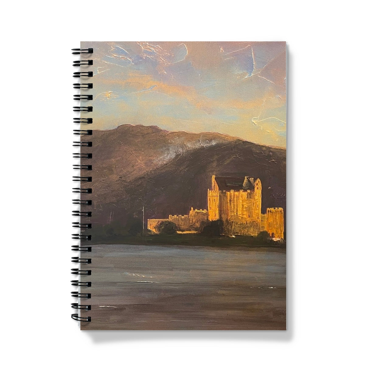 Eilean Donan Castle Art Gifts Notebook-Journals & Notebooks-Historic & Iconic Scotland Art Gallery-A4-Graph-Paintings, Prints, Homeware, Art Gifts From Scotland By Scottish Artist Kevin Hunter