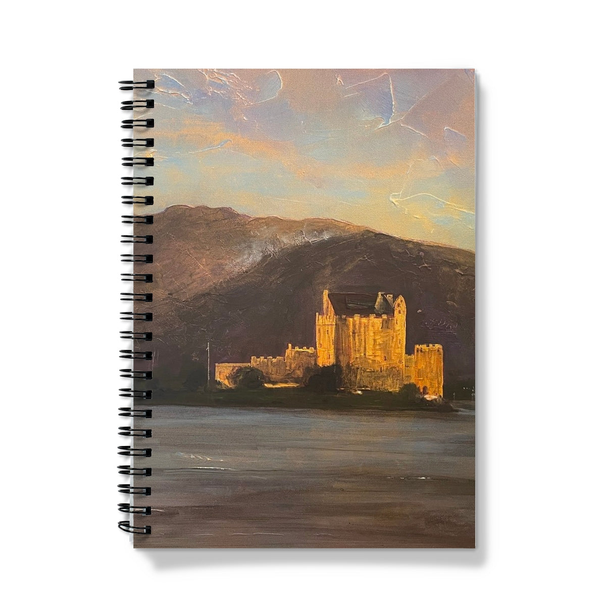 Eilean Donan Castle Art Gifts Notebook-Journals & Notebooks-Historic & Iconic Scotland Art Gallery-A5-Graph-Paintings, Prints, Homeware, Art Gifts From Scotland By Scottish Artist Kevin Hunter