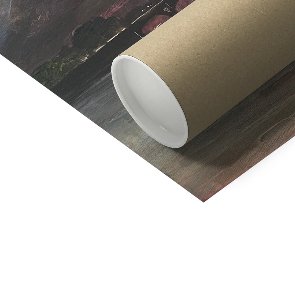 Rolled Eilean Donan Castle Artist Proof Collector Print in brown kraft paper tube
