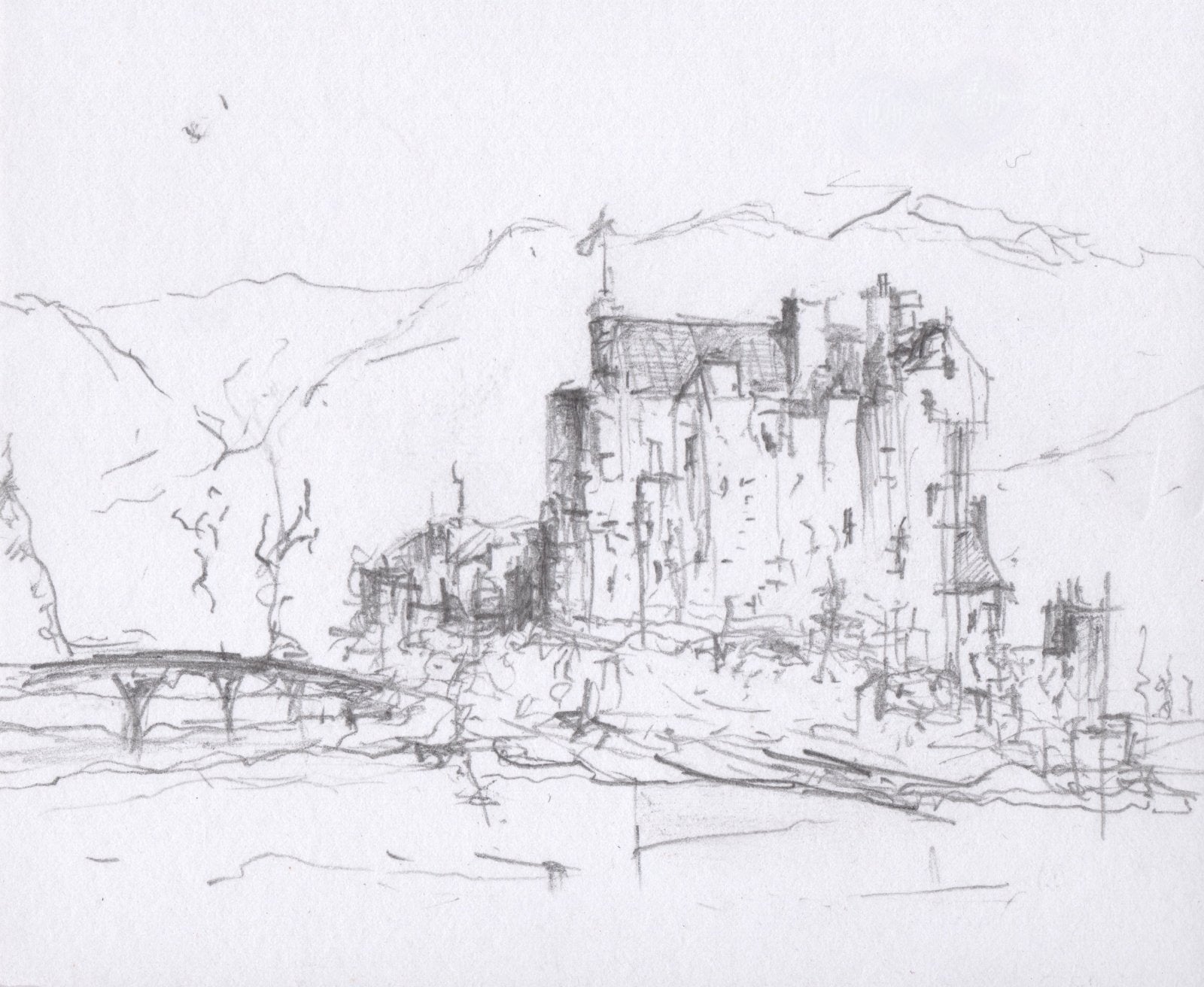 Eilean Donan Castle Drawing