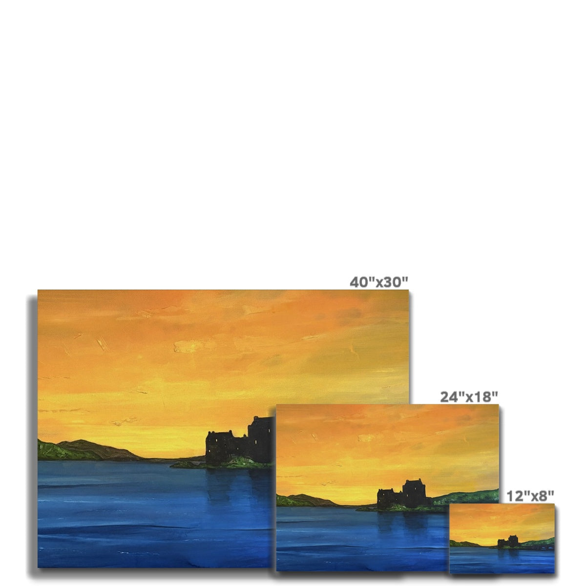 Eilean Donan Castle Dusk Canvas Prints - Historic & Iconic Art Gallery Scotland - Free Shipping Worldwide
