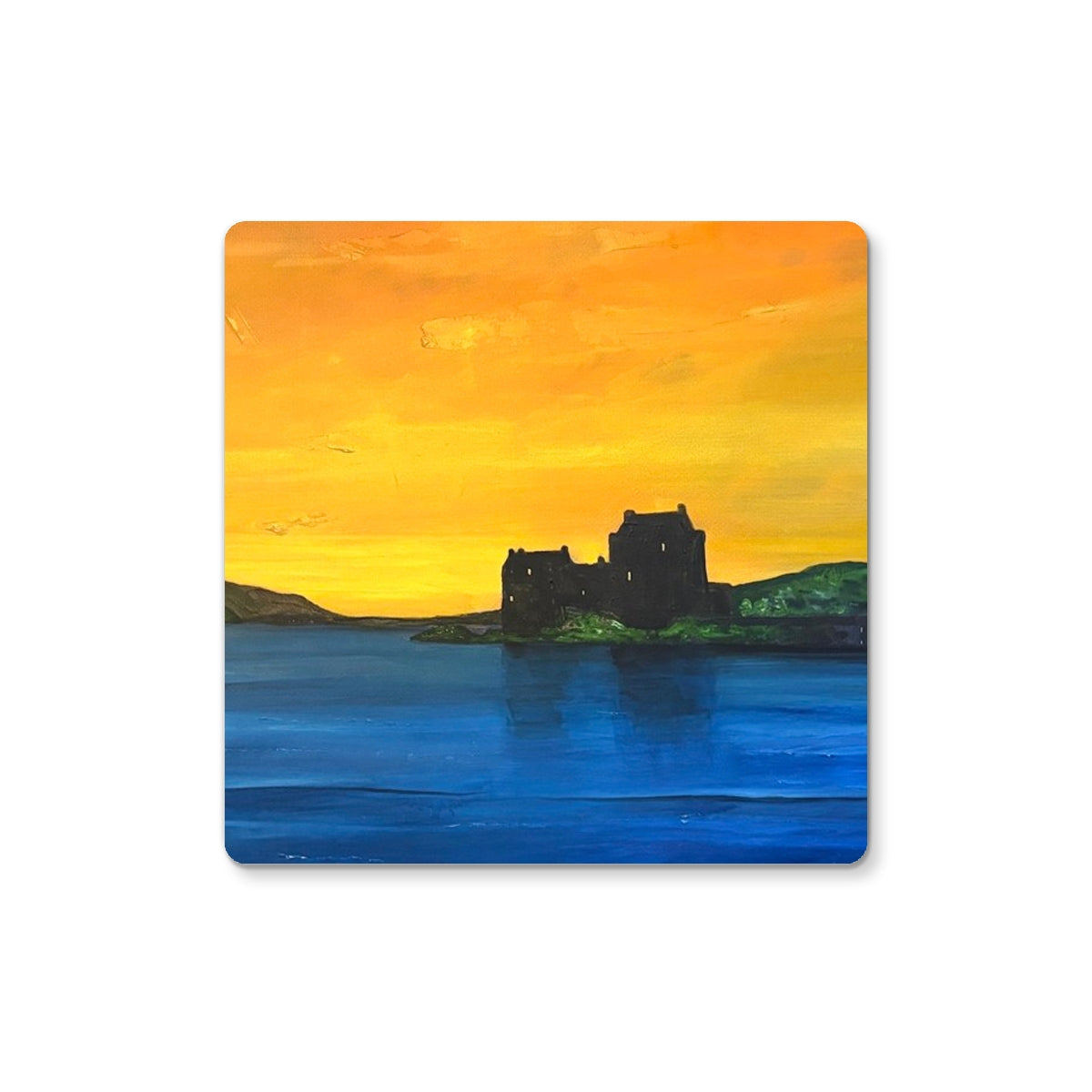 Eilean Donan Castle Dusk Coaster - Historic & Iconic Art Gallery Scotland - Free Shipping Worldwide