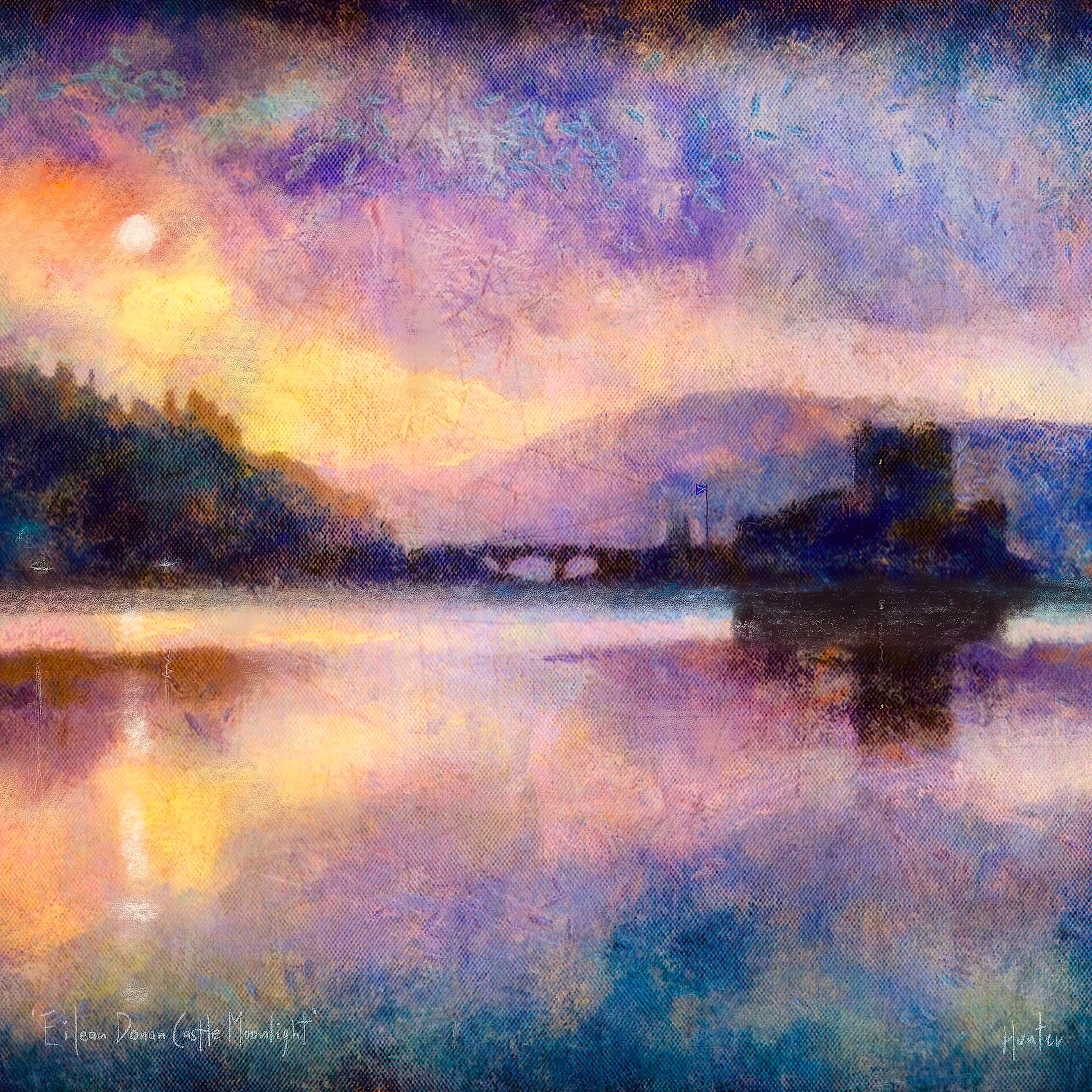 Eilean Donan Castle Moonlight | Scotland In Your Pocket Art Print-Scotland In Your Pocket Framed Prints-Historic & Iconic Scotland Art Gallery-Paintings, Prints, Homeware, Art Gifts From Scotland By Scottish Artist Kevin Hunter