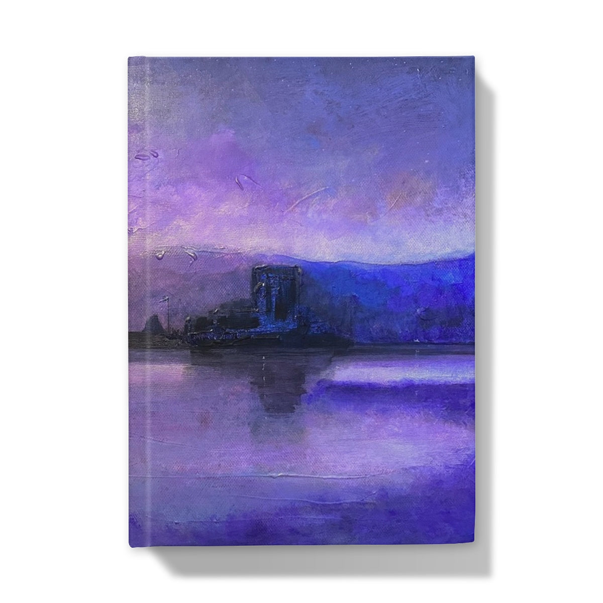 Eilean Donan Castle Moonset Art Gifts Hardback Journal-Journals & Notebooks-Historic & Iconic Scotland Art Gallery-A5-Lined-Paintings, Prints, Homeware, Art Gifts From Scotland By Scottish Artist Kevin Hunter