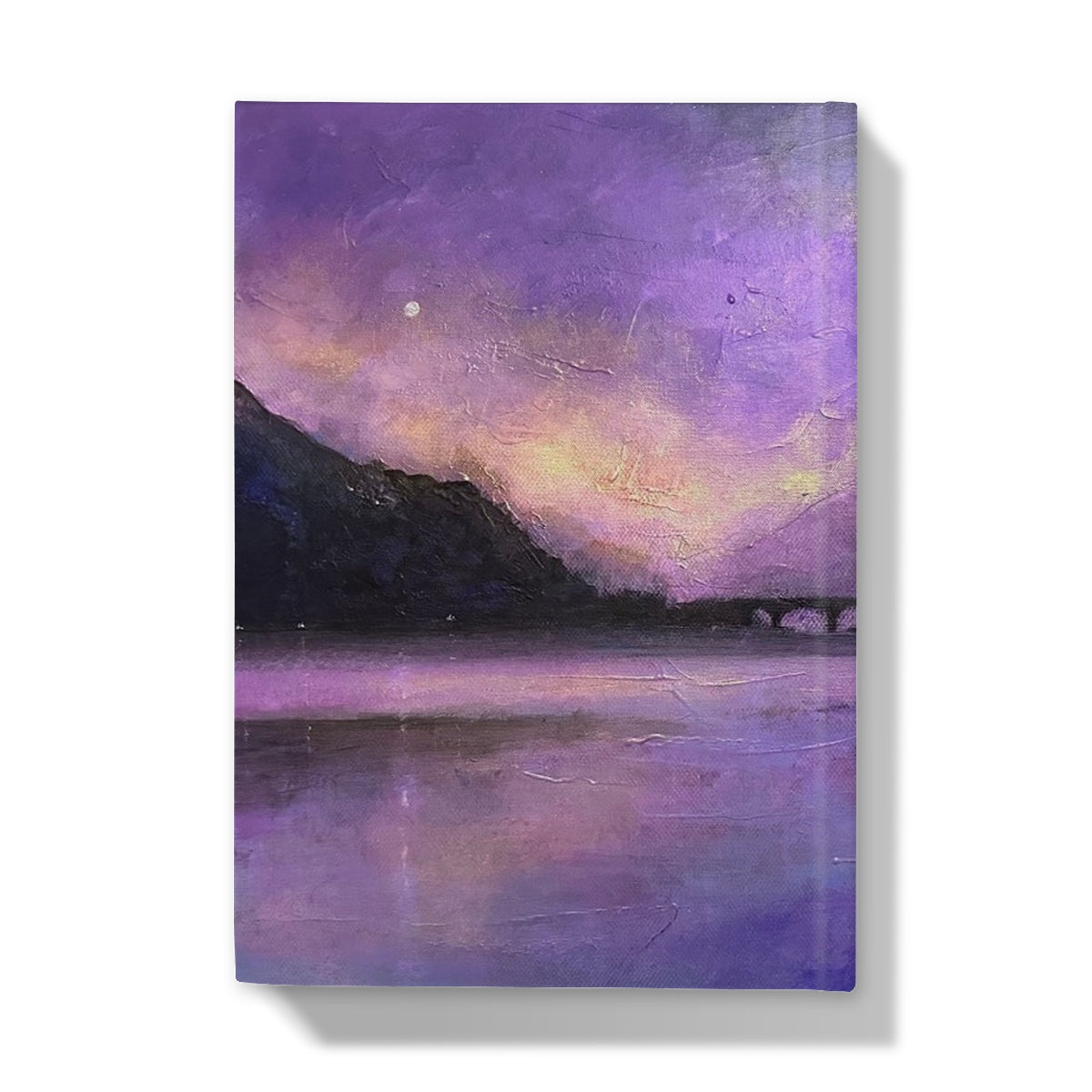 Eilean Donan Castle Moonset Art Gifts Hardback Journal-Journals & Notebooks-Historic & Iconic Scotland Art Gallery-Paintings, Prints, Homeware, Art Gifts From Scotland By Scottish Artist Kevin Hunter