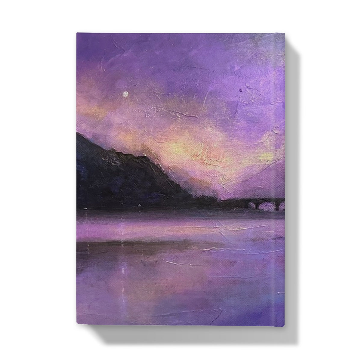 Eilean Donan Castle Moonset Art Gifts Hardback Journal-Journals & Notebooks-Historic & Iconic Scotland Art Gallery-Paintings, Prints, Homeware, Art Gifts From Scotland By Scottish Artist Kevin Hunter