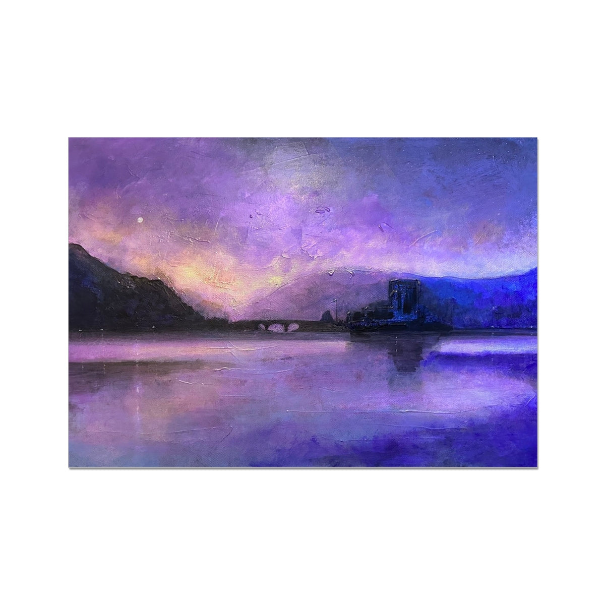 Eilean Donan Castle Moonset Painting Scotland | Signed Scottish Fine Art Prints