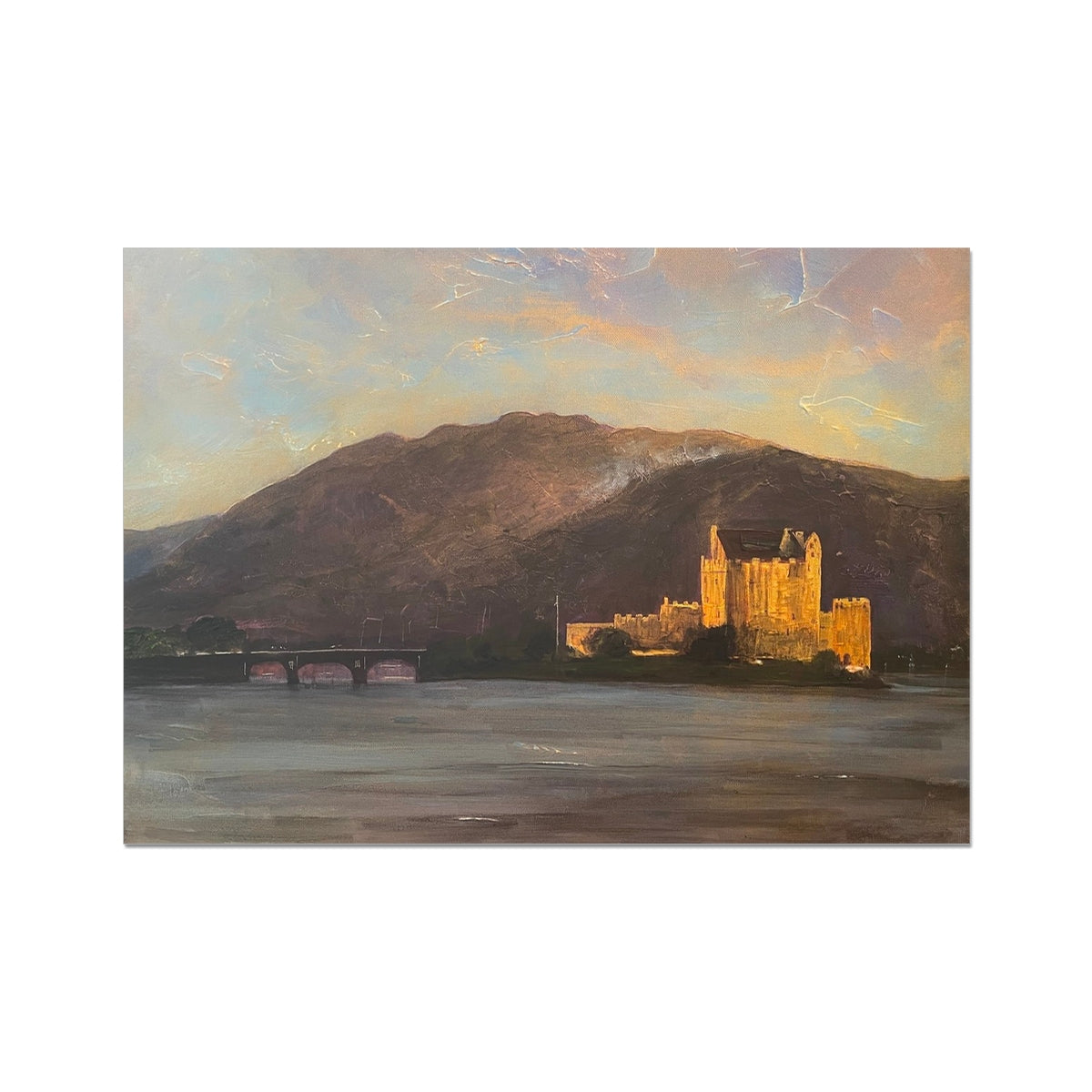 Eilean Donan Castle Painting | Fine Art Prints From Scotland-Unframed Prints-Historic & Iconic Scotland Art Gallery-A2 Landscape-Paintings, Prints, Homeware, Art Gifts From Scotland By Scottish Artist Kevin Hunter