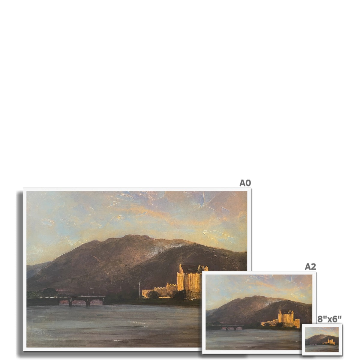 Eilean Donan Castle Painting | Framed Prints From Scotland-Framed Prints-Historic & Iconic Scotland Art Gallery-Paintings, Prints, Homeware, Art Gifts From Scotland By Scottish Artist Kevin Hunter