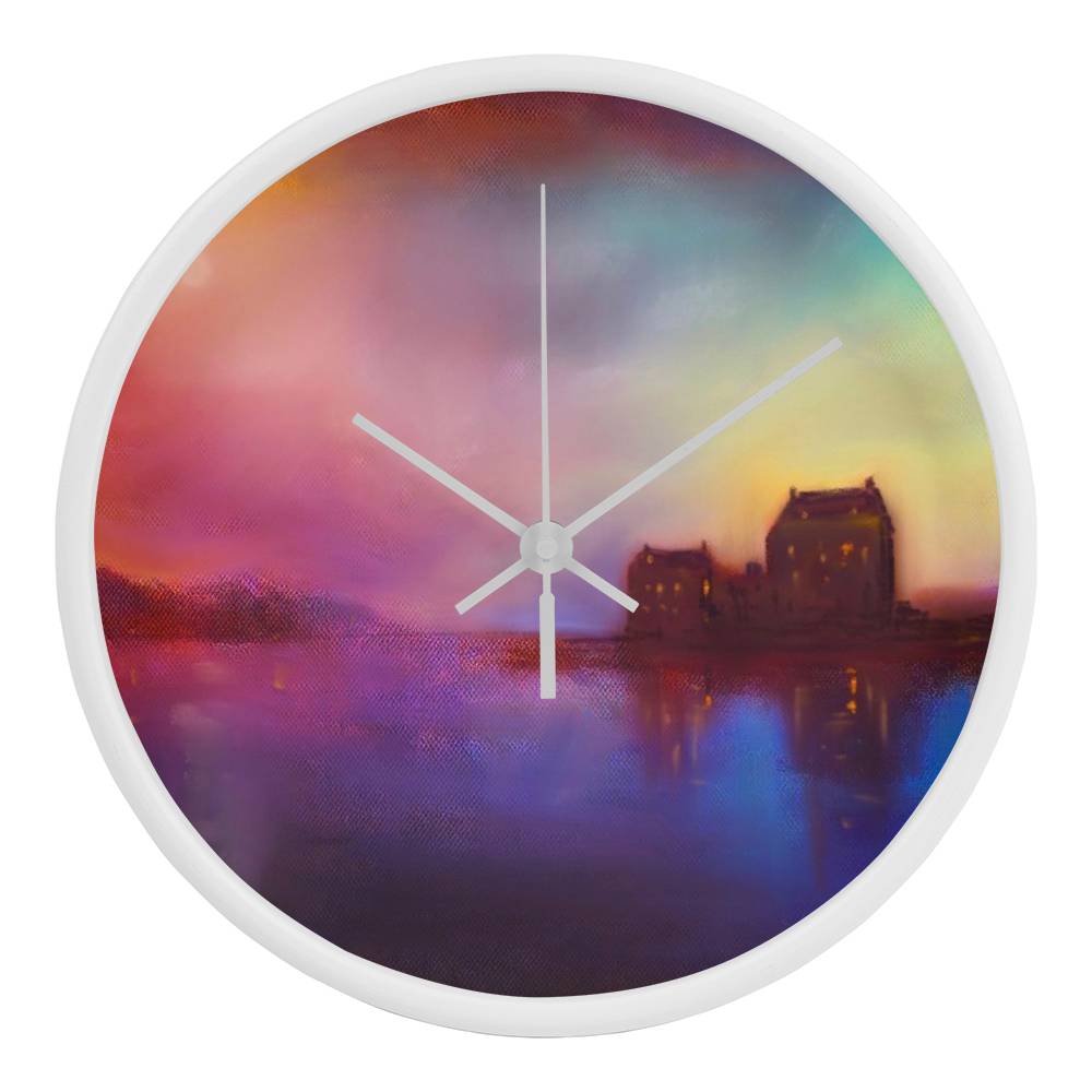 Eilean Donan Castle Sunset | Wall Art Clock | Scotland