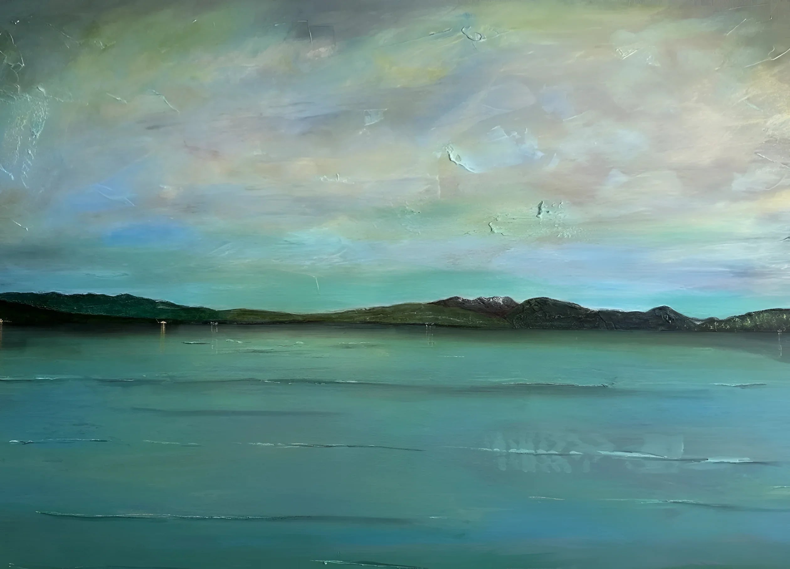 Impressionistic seascape painting from An Emerald Loch Lomond Original Painting collection