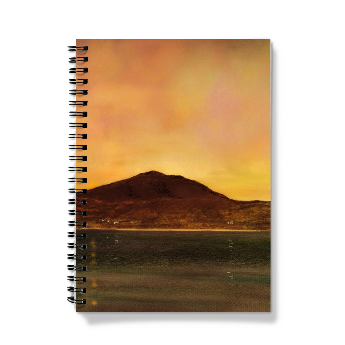 Eriskay Dusk Art Gifts Notebook-Journals & Notebooks-Hebridean Islands Art Gallery-A4-Graph-Paintings, Prints, Homeware, Art Gifts From Scotland By Scottish Artist Kevin Hunter