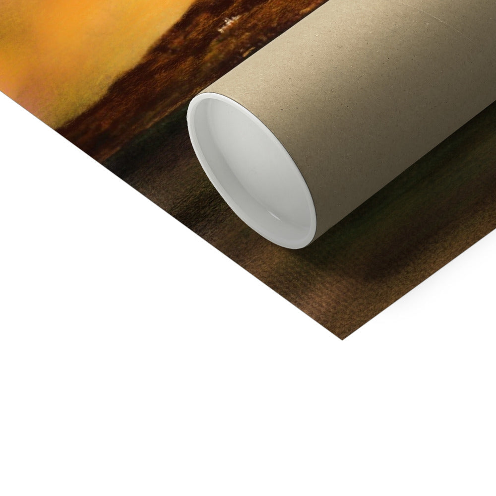 White cylindrical metallic pipe in Eriskay Dusk artist proof print