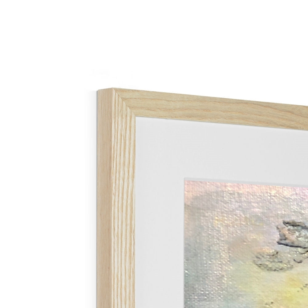 Light oak frame with vertical grooves for Ethereal Loch Na Dal Skye print