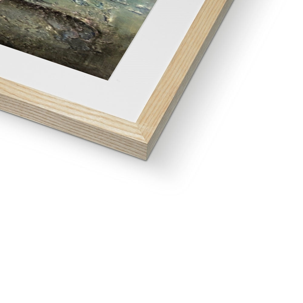 Minimalist wood frame with white mat for Ethereal Loch Na Dal Skye abstract art print