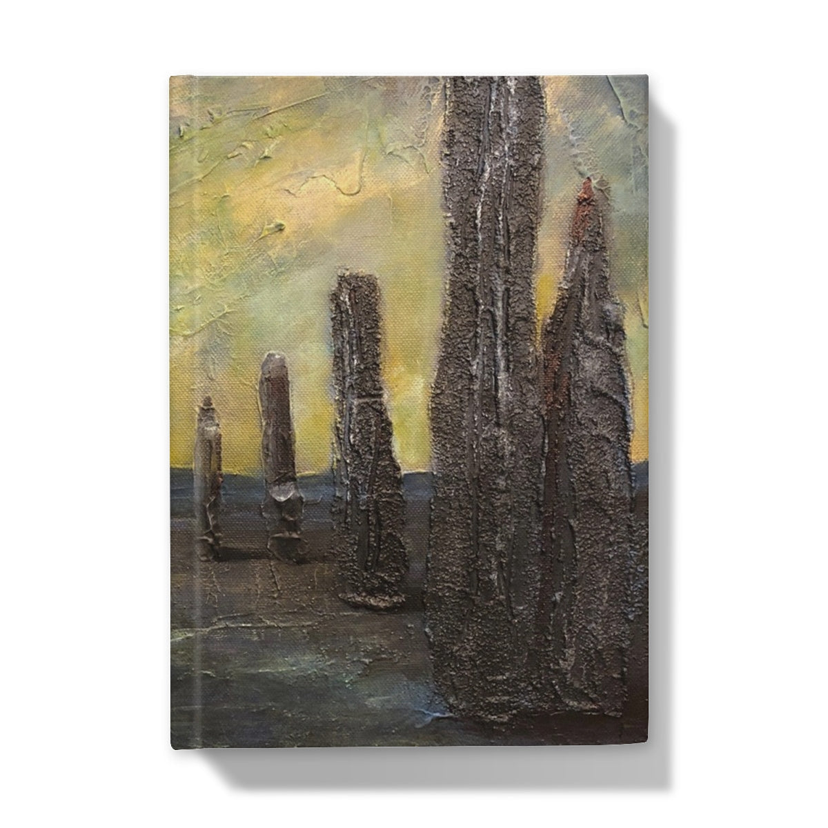 Brown textured tree sculpture wall art on Ethereal Ring of Brodgar journal