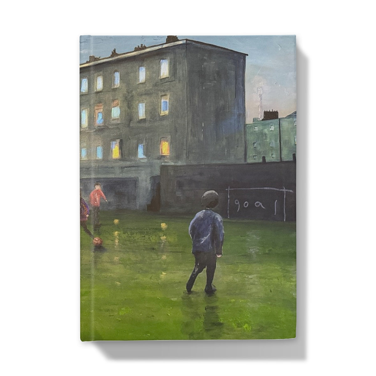 Green grass wall art canvas painting in Time Hardback Journal